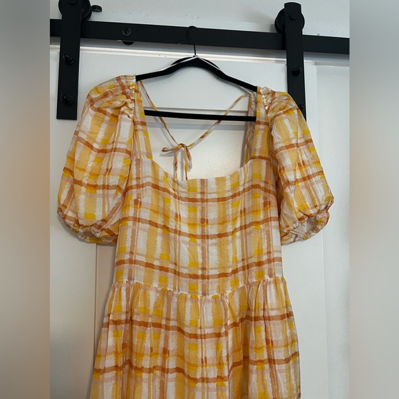ASTR The Label Orange Yellow Plaid Dress - Picture 5 of 9
